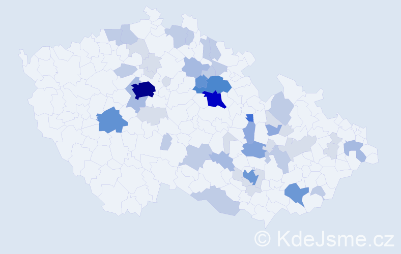 Příjmení: 'Deml', počet výskytů 159 v celé ČR