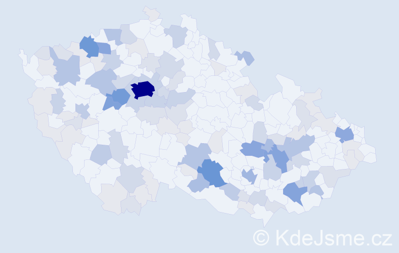 Příjmení: 'Abrahámová', počet výskytů 375 v celé ČR