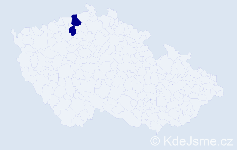 Příjmení: 'Klaserová', počet výskytů 2 v celé ČR