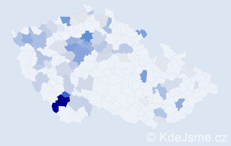 Příjmení: 'Pencová', počet výskytů 237 v celé ČR