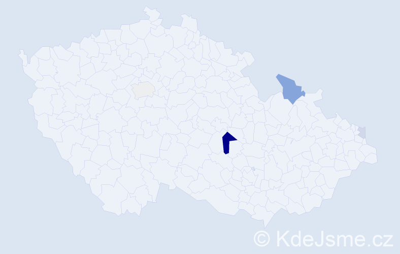 Příjmení: 'Tacej', počet výskytů 8 v celé ČR