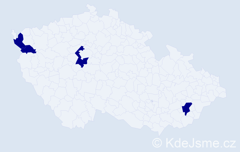 Příjmení: 'Sillerová', počet výskytů 4 v celé ČR