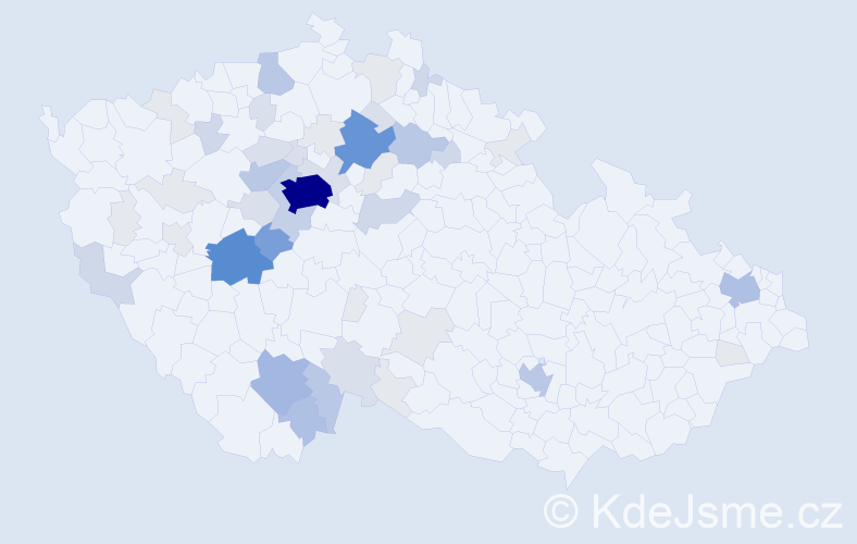 Příjmení: 'Dědina', počet výskytů 184 v celé ČR