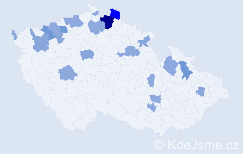 Příjmení: 'Dedeciusová', počet výskytů 47 v celé ČR
