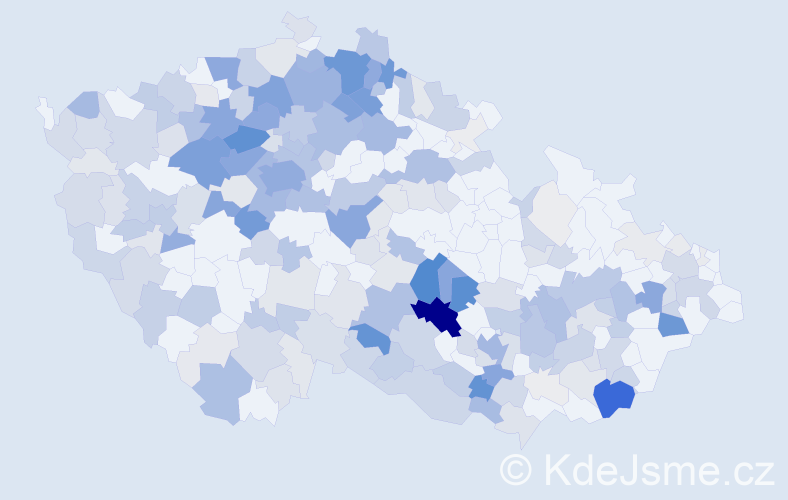 Příjmení: 'Bradáč', počet výskytů 1192 v celé ČR