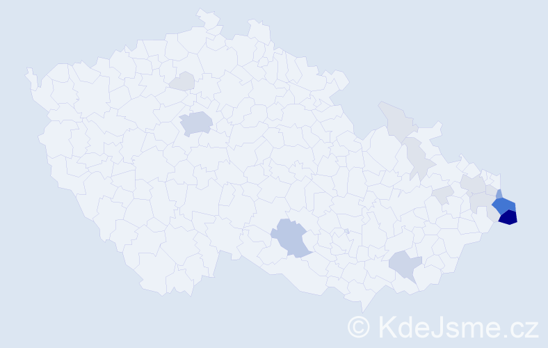 Příjmení: 'Macoszková', počet výskytů 63 v celé ČR