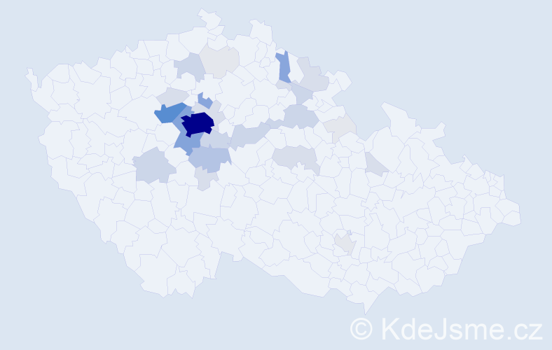 Příjmení: 'Zvelebilová', počet výskytů 127 v celé ČR