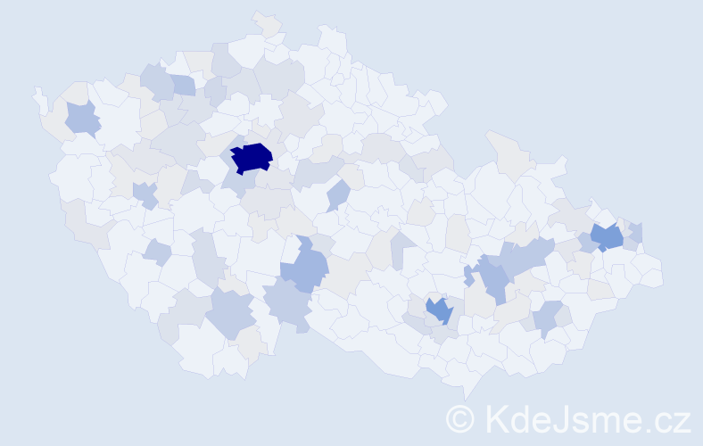 Příjmení: 'Pavlovský', počet výskytů 370 v celé ČR