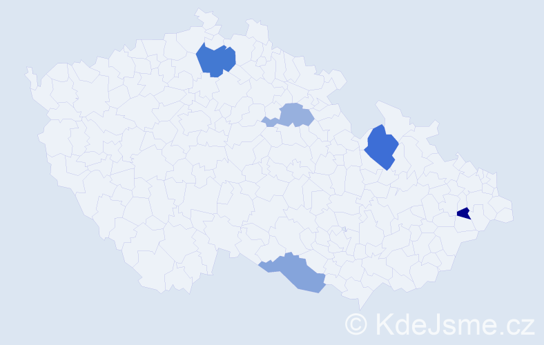 Příjmení: 'Kotríková', počet výskytů 7 v celé ČR