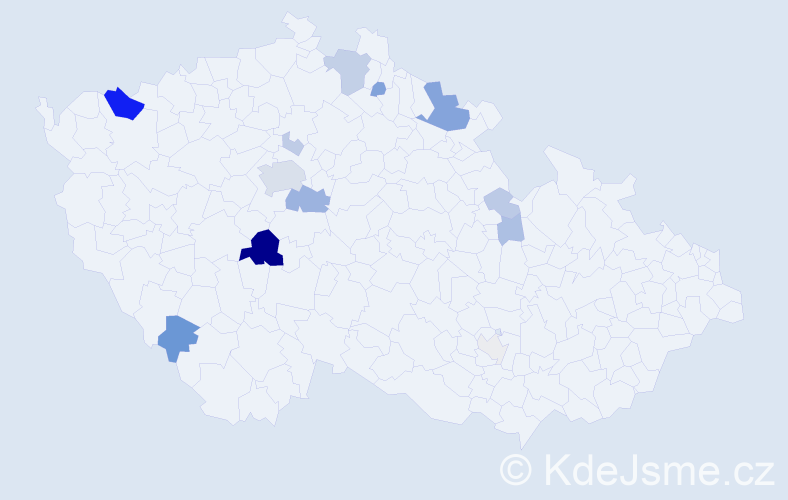 Příjmení: 'Tancibudek', počet výskytů 42 v celé ČR