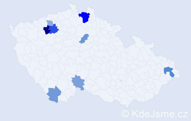 Příjmení: 'Matunák', počet výskytů 17 v celé ČR