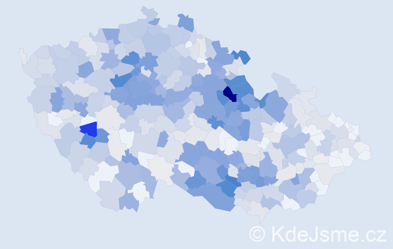 Příjmení: 'Chaloupka', počet výskytů 2503 v celé ČR