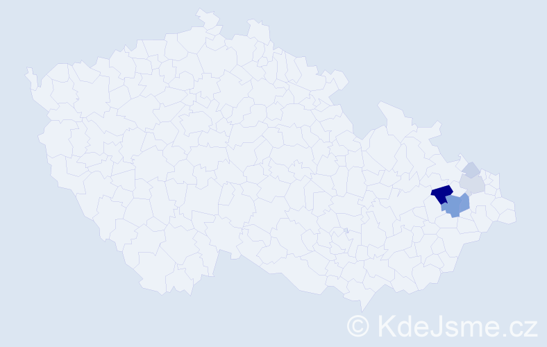 Příjmení: 'Kremling', počet výskytů 16 v celé ČR