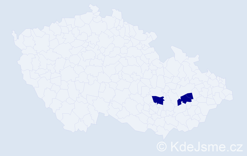 Příjmení: 'Lučeničová', počet výskytů 3 v celé ČR