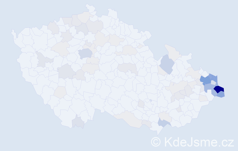 Příjmení: 'Nogová', počet výskytů 336 v celé ČR