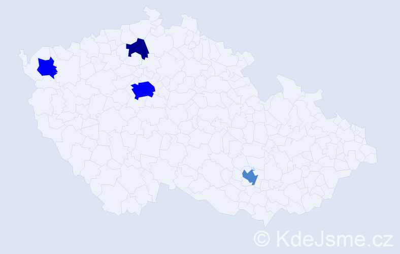 Příjmení: 'Hromy', počet výskytů 8 v celé ČR