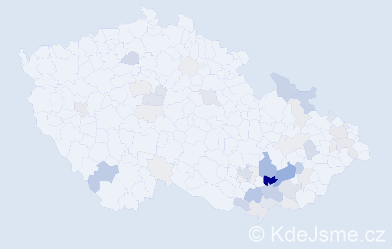 Příjmení: 'Posolda', počet výskytů 162 v celé ČR