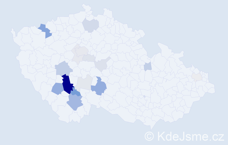 Příjmení: 'Máška', počet výskytů 65 v celé ČR