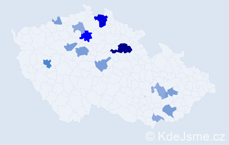 Příjmení: 'Skrovná', počet výskytů 36 v celé ČR