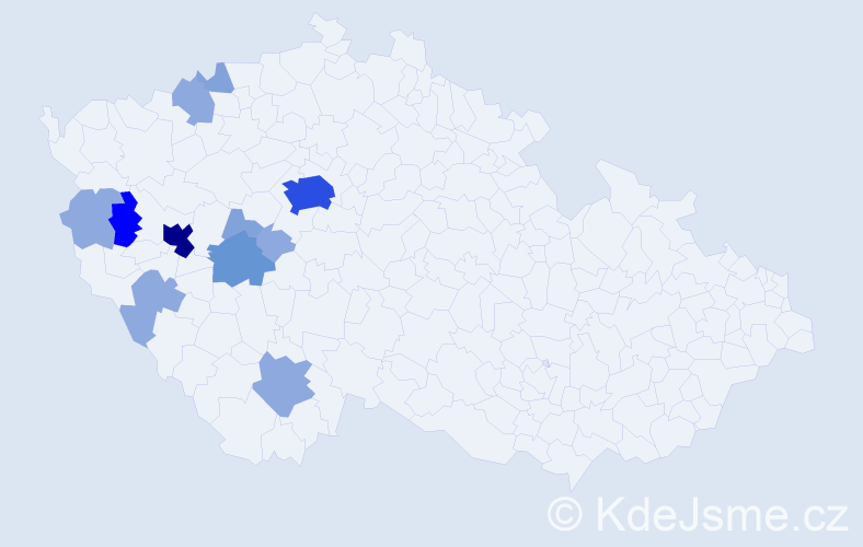 Příjmení: 'Kaprhálová', počet výskytů 31 v celé ČR