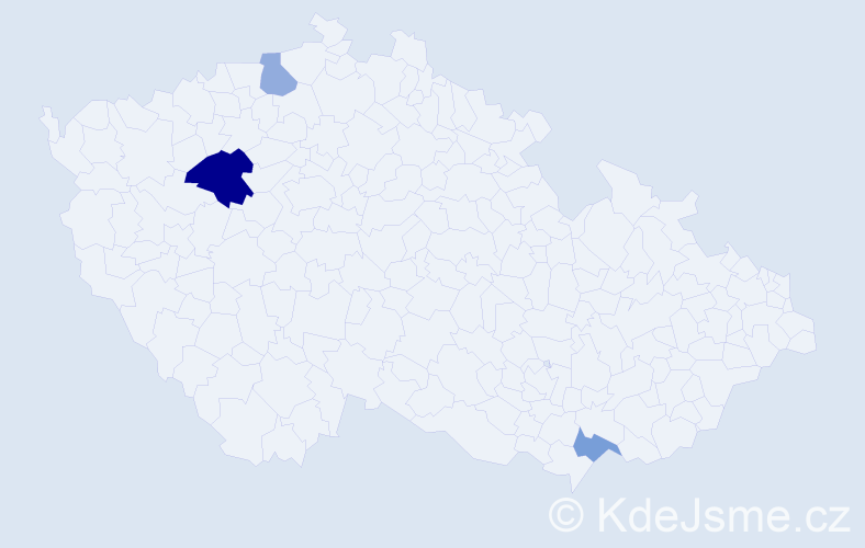 Příjmení: 'Karlik', počet výskytů 5 v celé ČR