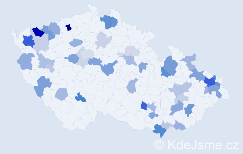 Příjmení: 'Marcinková', počet výskytů 113 v celé ČR