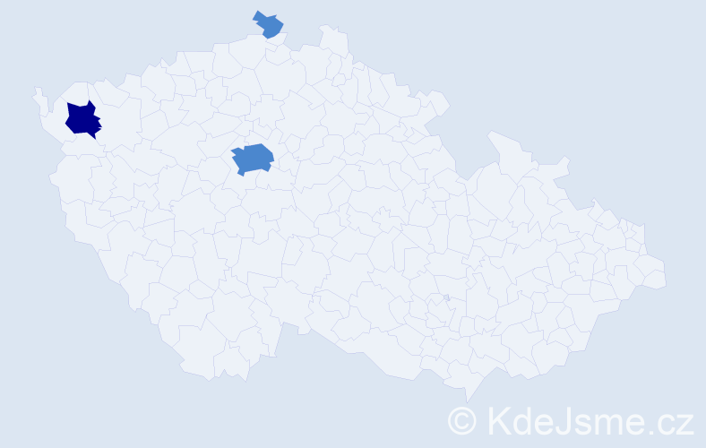 Příjmení: 'Freundorfer', počet výskytů 5 v celé ČR