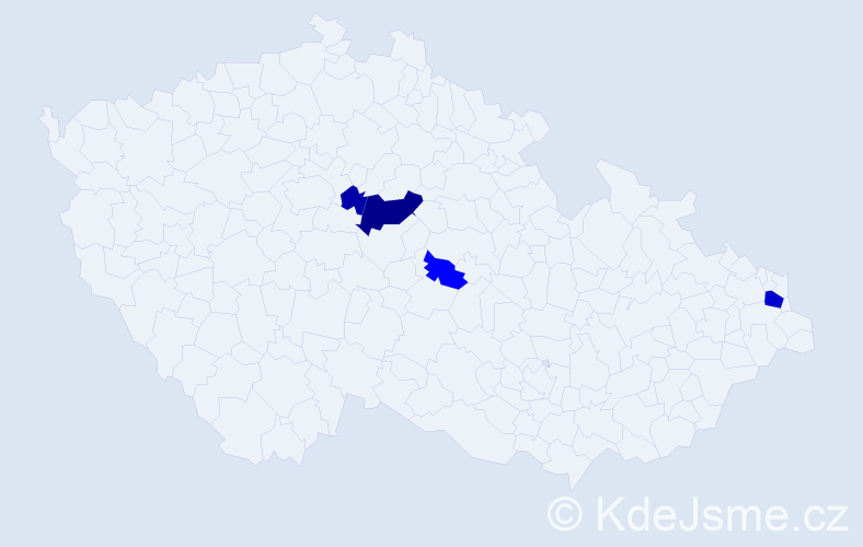 Příjmení: 'Kučevová', počet výskytů 10 v celé ČR