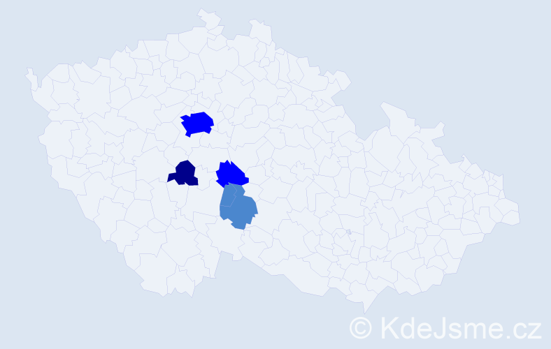 Příjmení: 'Taksová', počet výskytů 9 v celé ČR