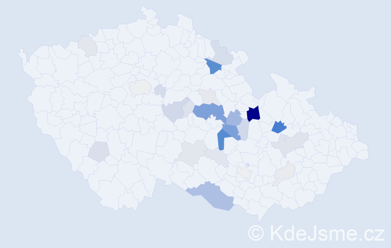 Příjmení: 'Buřval', počet výskytů 119 v celé ČR