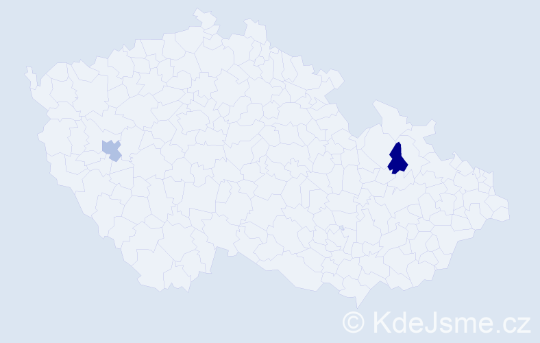 Příjmení: 'Klišik', počet výskytů 2 v celé ČR