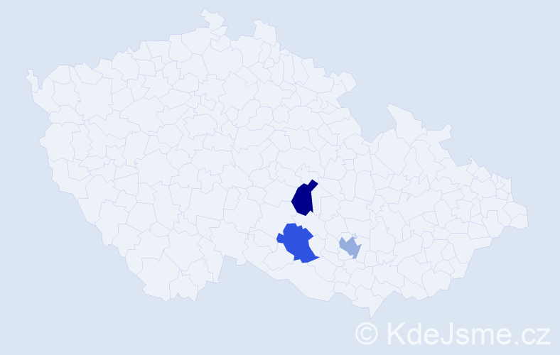 Příjmení: 'Rakšányová', počet výskytů 3 v celé ČR