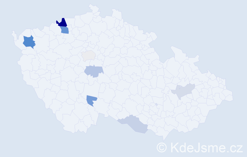 Příjmení: 'Zucker', počet výskytů 20 v celé ČR