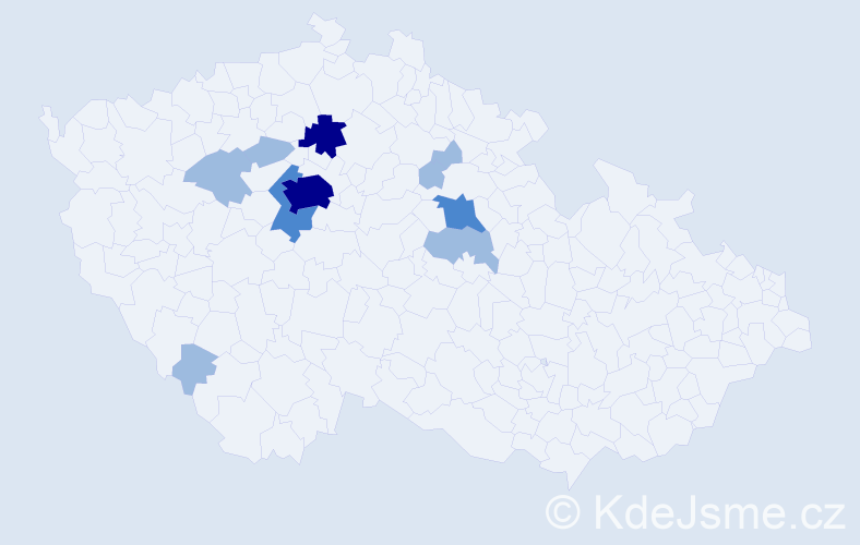 Příjmení: 'Limprecht', počet výskytů 18 v celé ČR