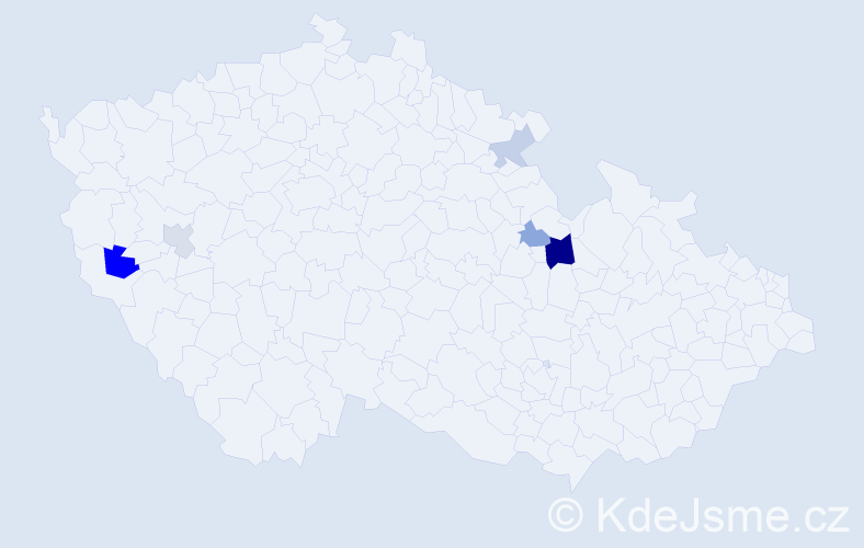 Příjmení: 'Tovtik', počet výskytů 9 v celé ČR