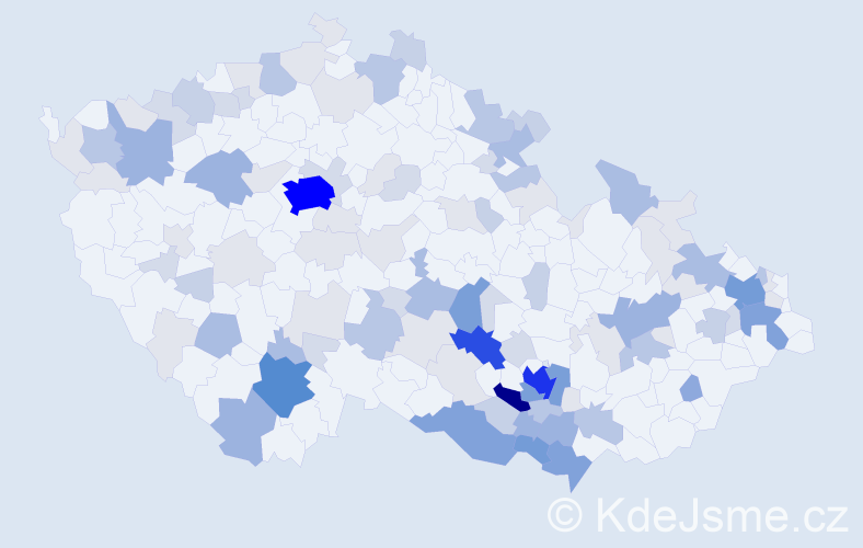 Příjmení: 'Kališ', počet výskytů 384 v celé ČR