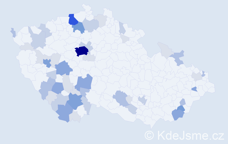 Příjmení: 'Drha', počet výskytů 147 v celé ČR