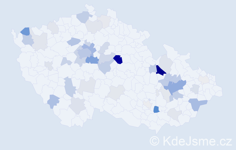 Příjmení: 'Zitta', počet výskytů 130 v celé ČR
