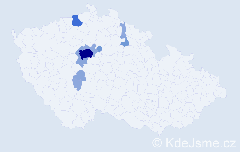 Příjmení: 'Kramule', počet výskytů 29 v celé ČR