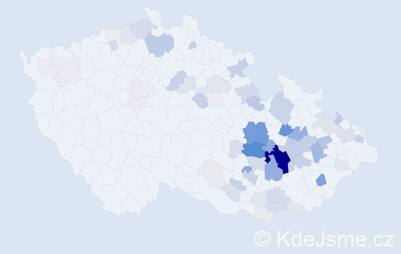 Příjmení: 'Trnečka', počet výskytů 276 v celé ČR