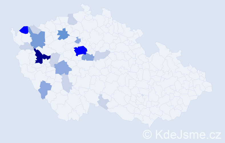 Příjmení: 'Brandtlová', počet výskytů 58 v celé ČR