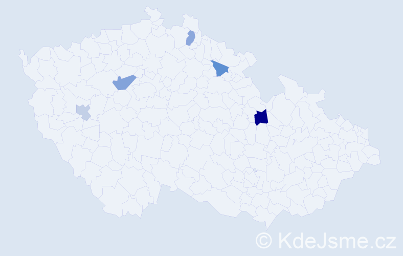 Příjmení: 'Ruščáková', počet výskytů 7 v celé ČR