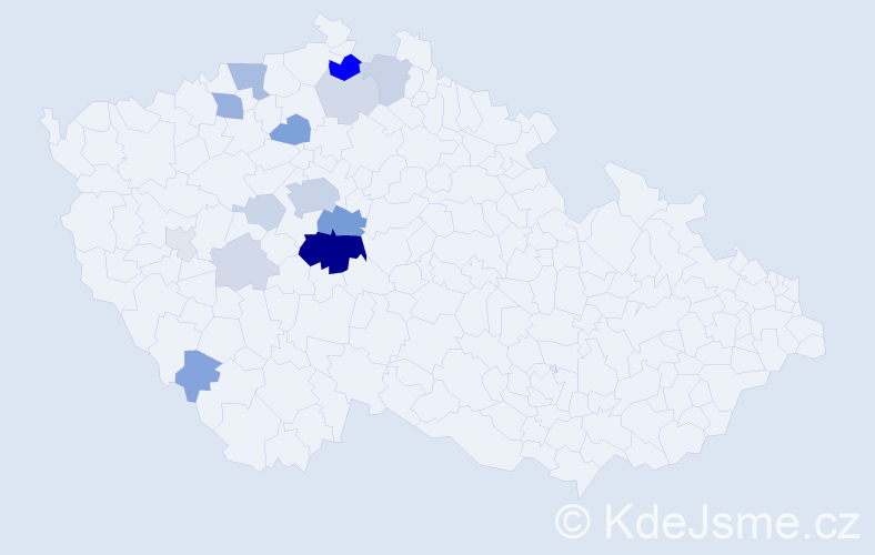 Příjmení: 'Rálek', počet výskytů 50 v celé ČR