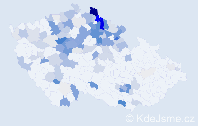 Příjmení: 'Stříbrný', počet výskytů 482 v celé ČR