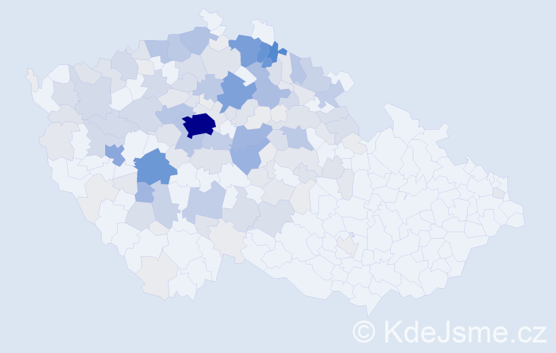 Příjmení: 'Šourek', počet výskytů 626 v celé ČR