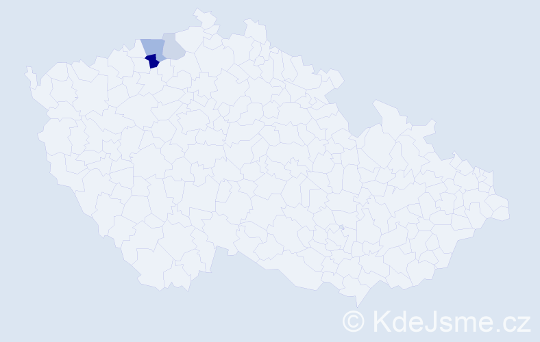 Příjmení: 'Lachnerová', počet výskytů 6 v celé ČR