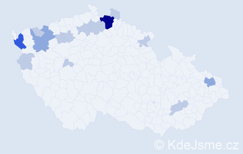 Příjmení: 'Hrkota', počet výskytů 33 v celé ČR