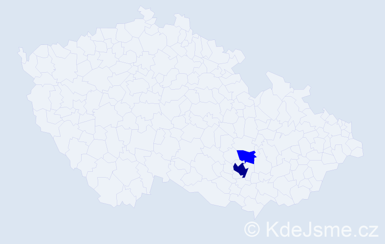 Příjmení: 'Vykidalová', počet výskytů 3 v celé ČR