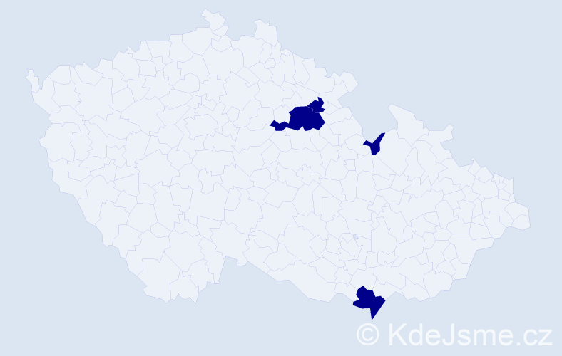 Příjmení: 'Mőller', počet výskytů 4 v celé ČR