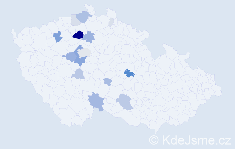 Příjmení: 'Dyrynková', počet výskytů 58 v celé ČR